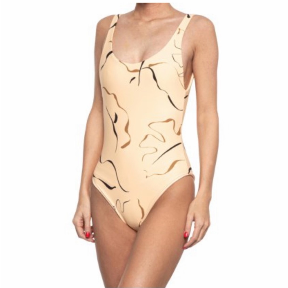 AMUSE SOCIETY • NEW! “Moxie” One Piece Reversible Swimsuit - Light Apricot - XS - Picture 3 of 16
